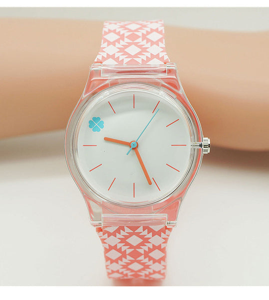 fashion Silicone strap High Quality Classic Crystal Watch Cartoon Novelty Student/women Watch