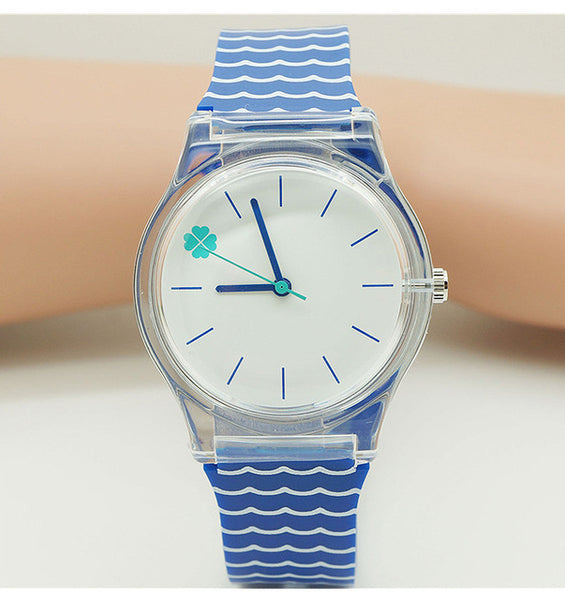 fashion Silicone strap High Quality Classic Crystal Watch Cartoon Novelty Student/women Watch