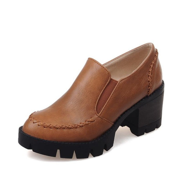 ASUMER Plus size 34-43 new fashion slip on women pumps high quality thick high heels platform shoes woman
