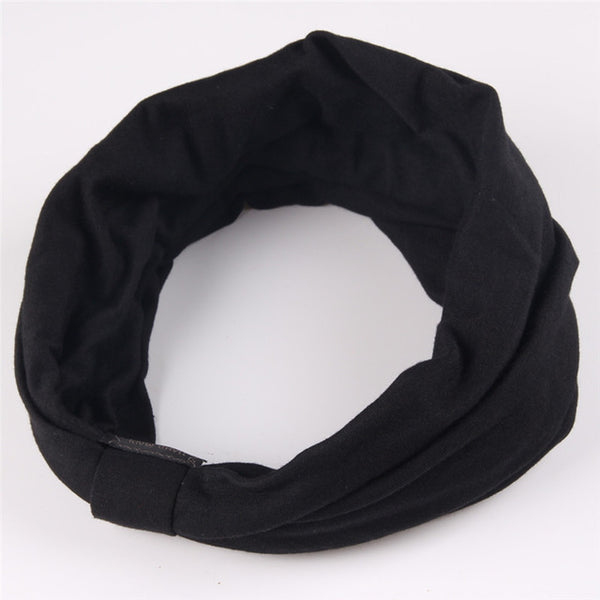 New variety of wear method Cotton Elastic Sports Headbands Wide Headband HB054