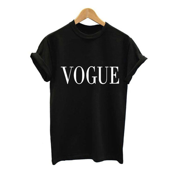 Plus Size S-XL Fashion Summer T Shirt Women VOGUE Printed T-shirt Women Tops Tee Shirt Femme New Arrivals Hot Sale Casual Sakura