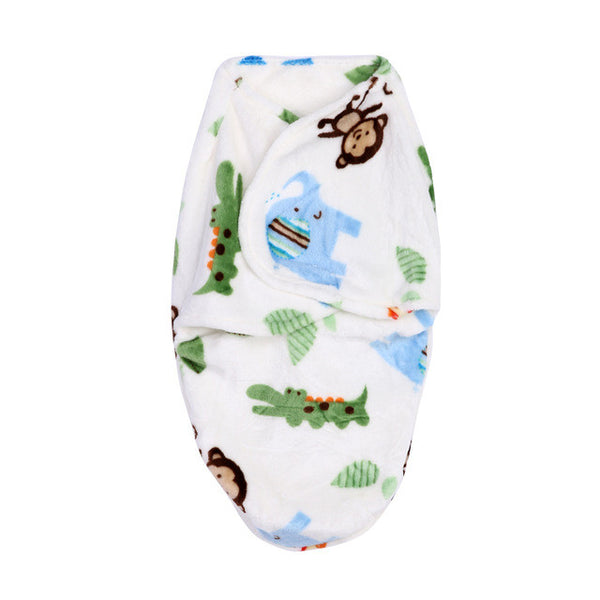 Winter Newtborn Baby Swaddle Wrap Baby Swaddling Blankets Newborn Infant Towel Soft Short Plush Envelope Swaddling Sleeping Bag