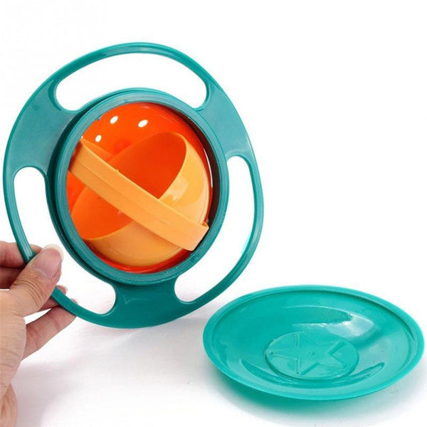 Children Kid Baby Toy Prato Universal 360 Rotate Spill-Proof Bowl Dish Baby Dishes Kids Dinner Plate