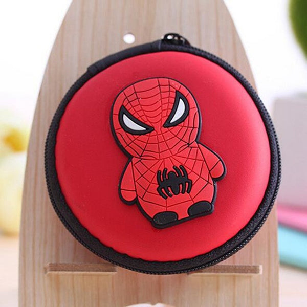 2016 New Novelty Super Heroes Silicone Coin Purse Key Wallet Mini Storage Organizer Bag Dual Earphone Holder Birthday Gift
