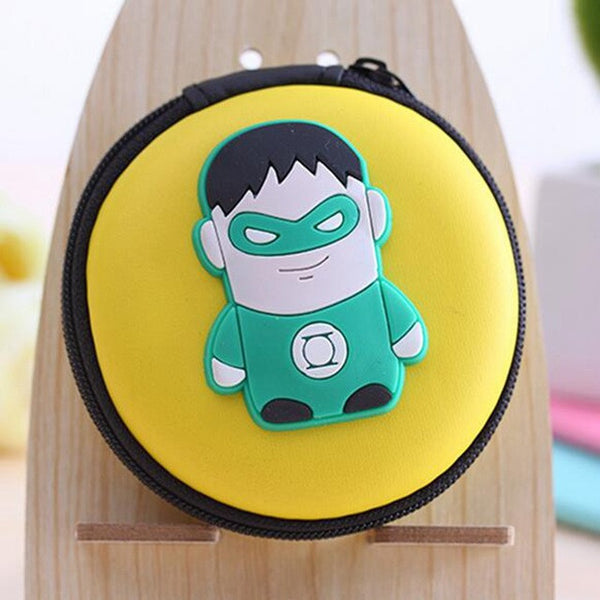 2016 New Novelty Super Heroes Silicone Coin Purse Key Wallet Mini Storage Organizer Bag Dual Earphone Holder Birthday Gift