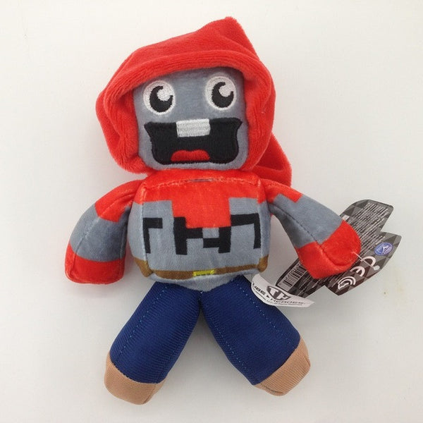 18-23cm Minecraft Steve Tube Heroes Plush Toys Tube Heroes TDM Captain Sparklez Sky Exploding Jeromeasf Stuffed Toys Child Gifts