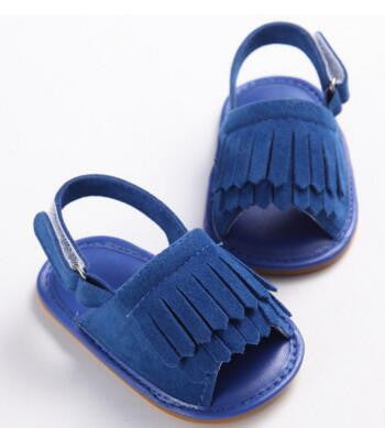 2017 New designs floral Hot sale Double Tassel Pu leather Baby moccasins  child Summer girls sandals Sneakers Infant shoes