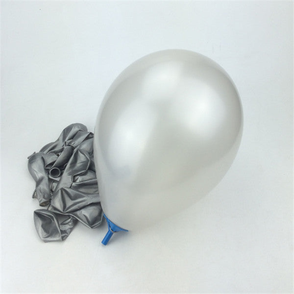 High Quality 10pcs/lot 1.5g Silver Latex Balloon Air Balls Inflatable Wedding Birthday Party Decoration Float Balloons Kids Toys