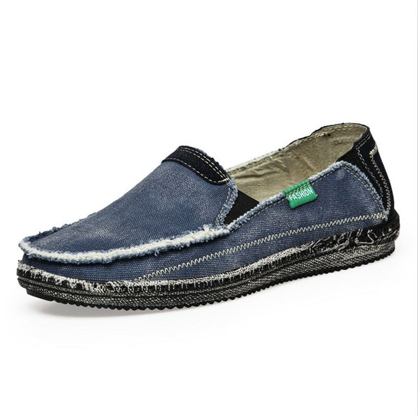 New arrival Low price Mens Breathable High Quality Casual Shoes Jeans Canvas Casual Shoes Slip On men Fashion Flats Loafer