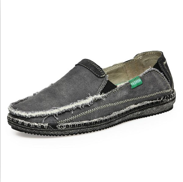 New arrival Low price Mens Breathable High Quality Casual Shoes Jeans Canvas Casual Shoes Slip On men Fashion Flats Loafer