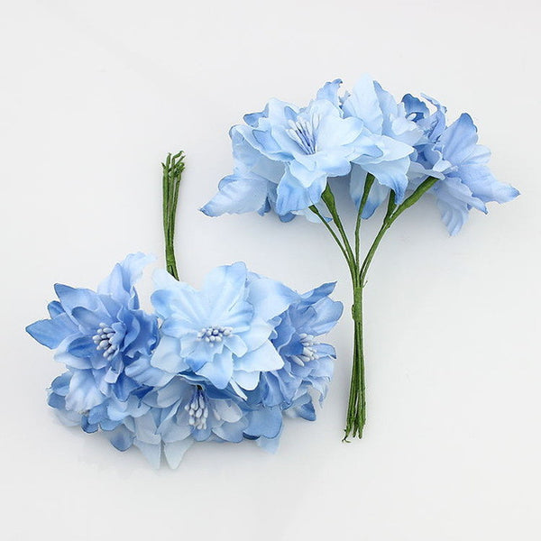 6pieces 5cm Artificial orchid Flowers Bouquet,silk lily flower For Wedding Wreath Scrapbooking Decoration