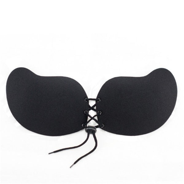 Women Front Lacing Silicone Push Up Bra Sexy Adhesive Stick On Gel Invisible Bras Strapless Backless Bra Cup A-D