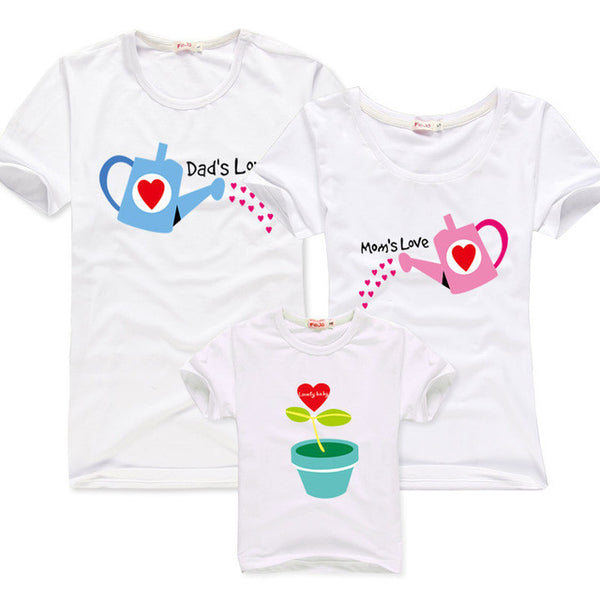 Mother daughter matching clothes/the seeds of love/matching clothes family 100%cotton family matching outfits father mother  son