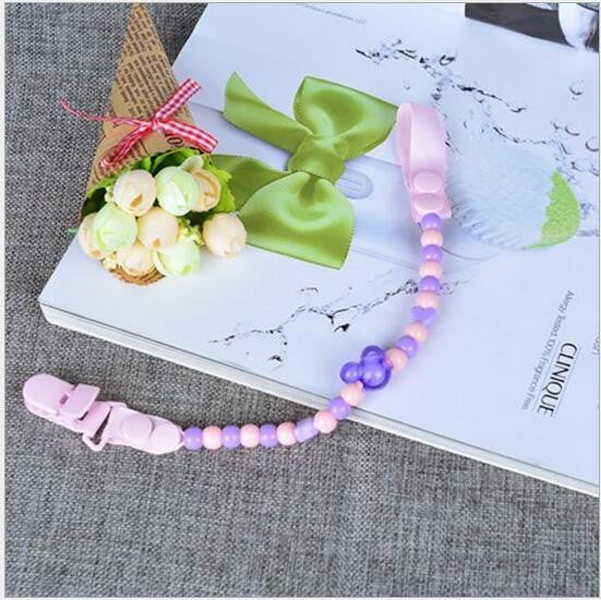 Pacifier Clips Dummy Pacifier Chain Clip Holder Cute Baby Nipple Funny Teether Toy Chain Newborn Feeding Gift Kids Garment Clip