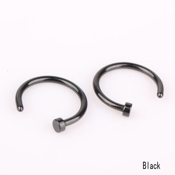 1 Pair Fashion Style Medical Hoop Nose Rings Clip On Nose Ring Body Fake Piercing Piercing Jewelry For Women