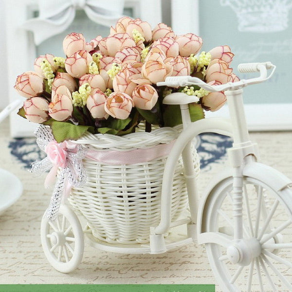 Party/Wedding Decor 11 styles rattan vase + flowers Spring&Autumn scenery rose artificial flower set home decorate Birthday Gift
