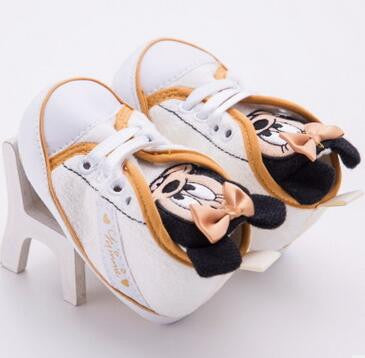 Fashion Cartoon Minnie Newborn Baby Infant Toddler Girls Princess Boys First Walkers Sports Sneakers Crib Babe Soft Soled Shoes