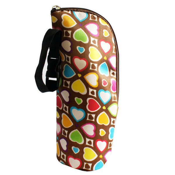 Baby Multicolor Thermal Feeding Bottle Warmers Mummy Tote Bag Hang Stroller cloth aluminium film Freeshipping