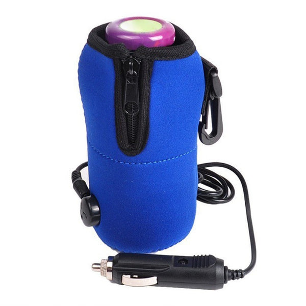 Baby Insulation Bags Portable DC 12V in Car Bottle Heater Food Milk Travel Cup Solid Warmer Universal Blue