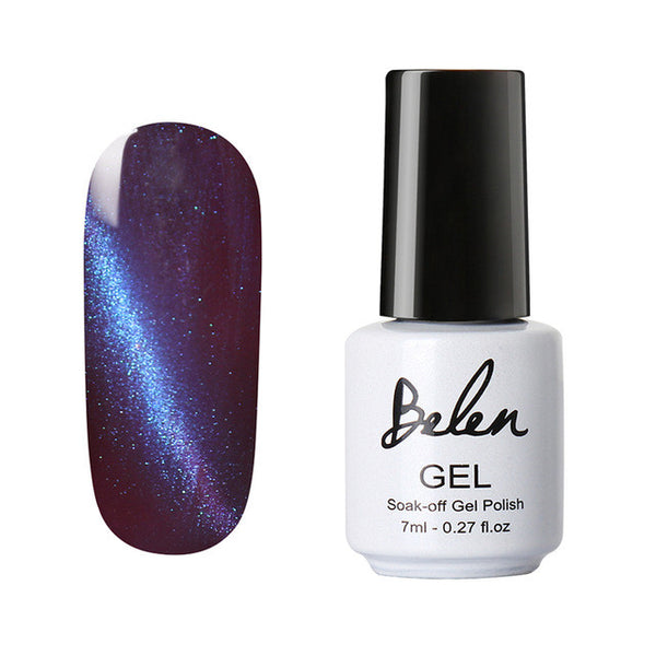 Belen UV LED Cat Eye Gel Polish Shining Colorful Soak Off Varnish Cheap Manicure Glitter Polish UV Color Gel Magnet Polish
