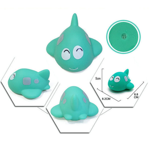 11 Styles Baby Shower Bath Toys Squeeze Sounding Swimming Bathroom Floating Rubber Animals/Car/Fish/Train Kids Toys For Boy
