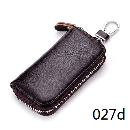 Split Leather Unisex Car Key Wallet Male Keys Organizer Women Housekeeper Holders Key Rings Fashion Keychain Cover Zipper Pouch