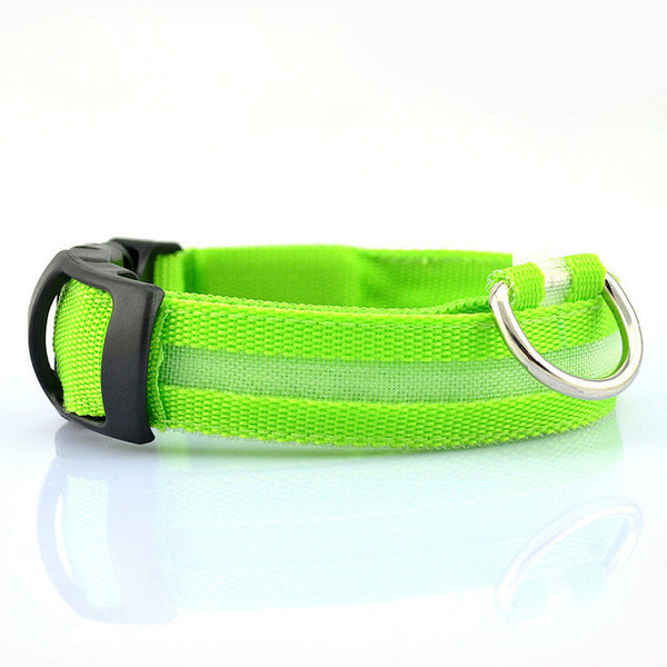 Nylon Pet LED Dog Collar Night Safety LED Flashing Glow LED Pet Supplies Dog Cat Collar Small Dogs Collars