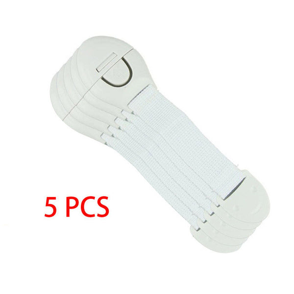 Safety Plastic Children Protection Lock Cabinet Door Drawers Refrigerator Toilet Blockers Kids Baby Care Safety Locks Straps