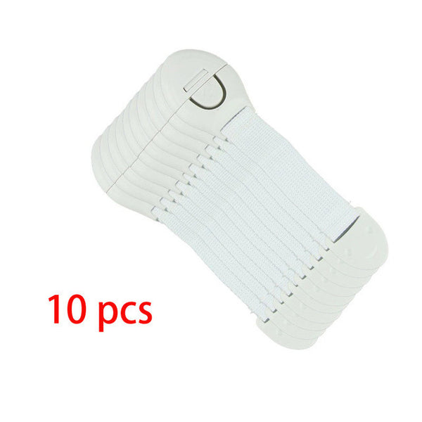 Safety Plastic Children Protection Lock Cabinet Door Drawers Refrigerator Toilet Blockers Kids Baby Care Safety Locks Straps