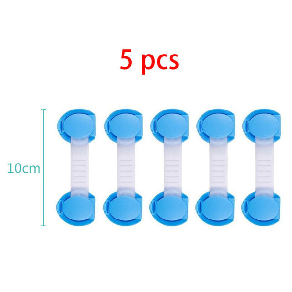 Safety Plastic Children Protection Lock Cabinet Door Drawers Refrigerator Toilet Blockers Kids Baby Care Safety Locks Straps