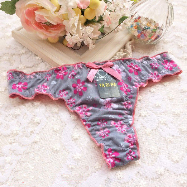 Sexy Underwear For Women's Panties Cute Print Underpants Lingerie Briefs Female Low Waist G-String Cotton Panties Female Thong