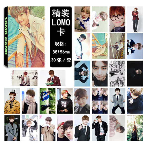 Youpop KPOP BTS WINGS J-HOPE JIN Album LOMO Cards K-POP New Fashion Self Made Paper Photo Card HD Photocard LK420