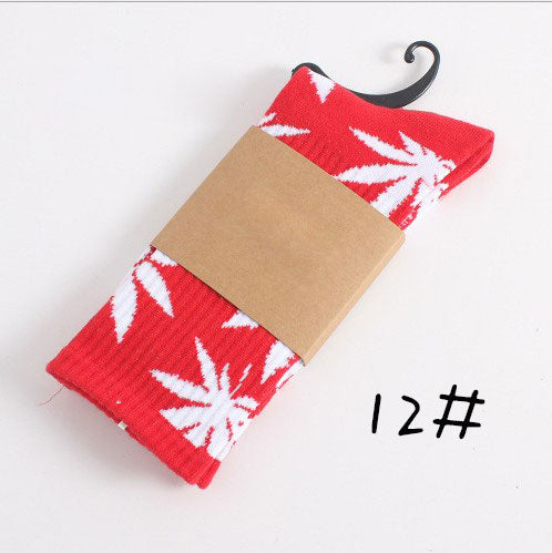 High Quality Harajuku Style Weed Socks For Women Men's Hip Hop Cotton Skateboard Sock Man WZ001
