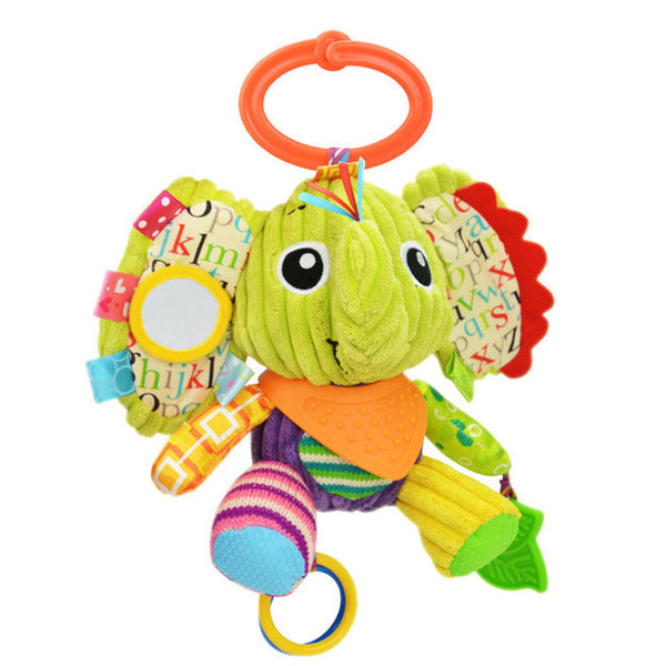 Animal Baby Bell Hand Grasp Educational Toys  Infant Rattle Bell Mobility On The Crib Bed Hanging Toy Plush Teether Dolls
