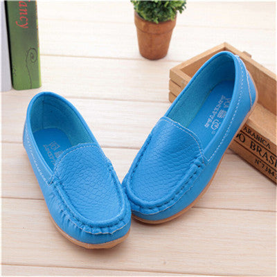 New Fashion Kids shoes all Size 21- 36 Children PU Leather Sneakers For Baby shoes Boys/Girls Boat Shoes Slip On Soft 5 color