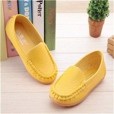 New Fashion Kids shoes all Size 21- 36 Children PU Leather Sneakers For Baby shoes Boys/Girls Boat Shoes Slip On Soft 5 color