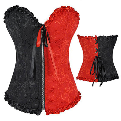 X Plus Size S-2XL/6XL Sexy Lace up Boned Overbust Corset Bustier Top Waist Cincher Shaper Corsetlet espartilho