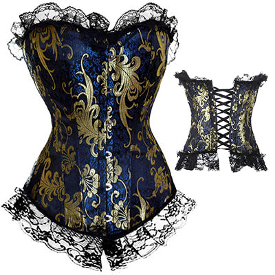 X Plus Size S-2XL/6XL Sexy Lace up Boned Overbust Corset Bustier Top Waist Cincher Shaper Corsetlet espartilho