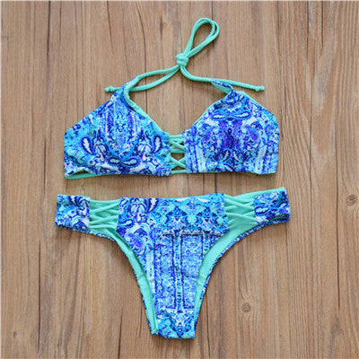 New Halter Top Sexy Bikini set Women Swimsuit Brazilian Bikini 2016 Push Up Swimwear Bathing Suit Biquini Bikinis Women