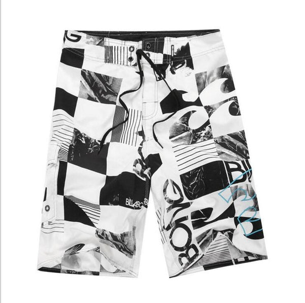 Whosale 2017 New Hot Mens Shorts Surf Board Shorts Summer Sport Beach Homme Bermuda Short Pants Quick Dry Silver Boardshorts