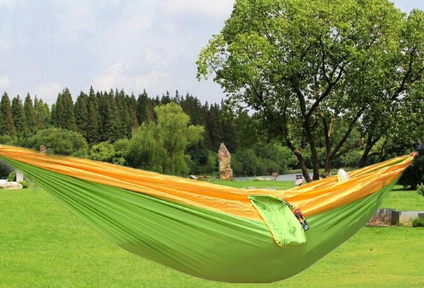 17 Colors High Strength Parachute Nylon Fabric Camping Single Parachute Hammock With Strong Rope for Camping Hiking Travel