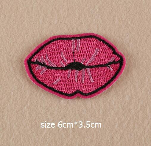 DOUBLEHEE 058 Red Nail Hand Eyes Patches Iron On Or Sew Fabric Sticker For Clothes Badge Embroidered Appliques DIY