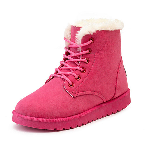 Winter women snow boots fashion style 2016 solid color female ankle boots for women shoes warm comfortable botas mujer ST903