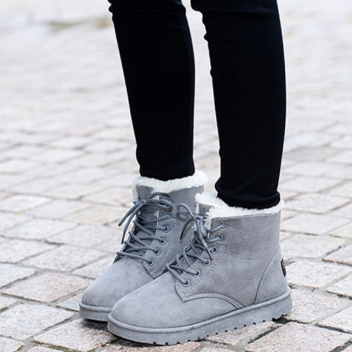 Winter women snow boots fashion style 2016 solid color female ankle boots for women shoes warm comfortable botas mujer ST903