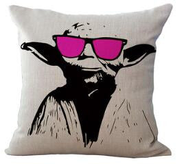 Hot Selling Cartoon Star Wars Series Cotton Linen Throw Pillow Sofa Office Back Cushion Baby Room Decorative