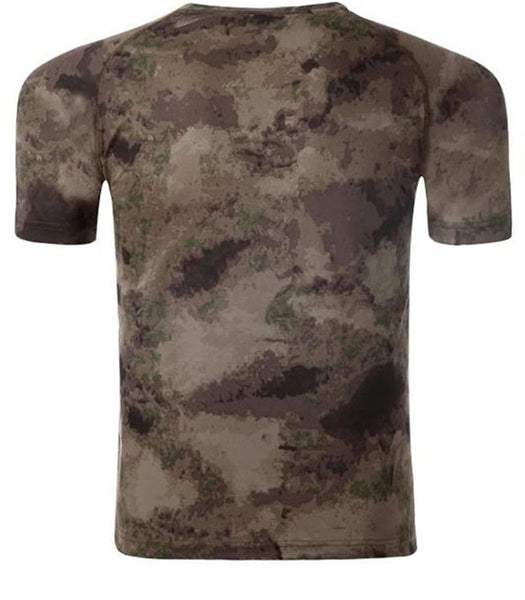 Camouflage Shirt Quick Dry Breathable Tights Army Tactical T-shirt Mens Compression T Shirt Fitness Summer Bodybulding