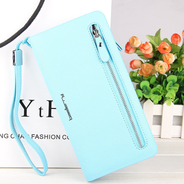 Luxury Brand Leather Phone Wallets Women Zipper Long Coin Purses Money Bag Credit Card Holder High Quality Clucth Wallets Female