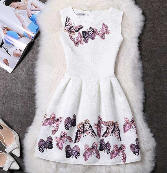 Amuybeen 2017 New Year Kids Summer Christmas Princess Casual Print Pattern Party Girls Dress Children Clothes Baby Girl Dresses