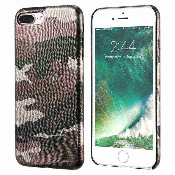 KISSCASE For iPhone 7 Case Military Camouflage Cool Men Leather Back Cover Case For iPhone 7 7 Plus For iPhone 6 6S Plus 5 5s SE