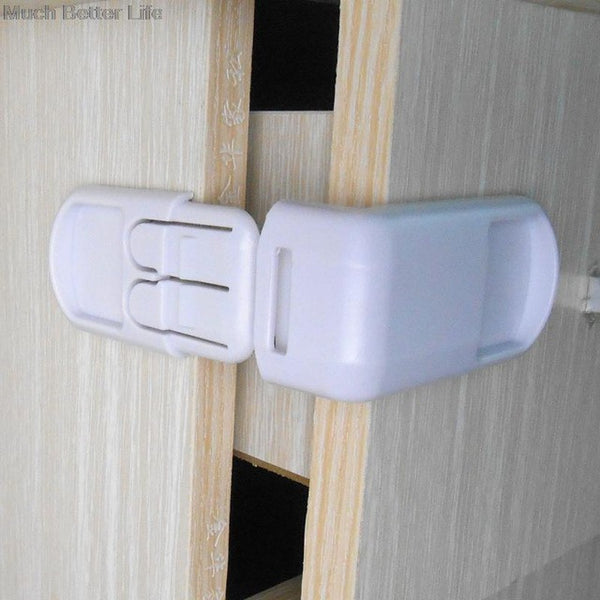 4pcs Hard Plastic Baby Child Kids Care Safety Protection Drawer Cabinet Door Right Angle Corner Lock Children Security Products